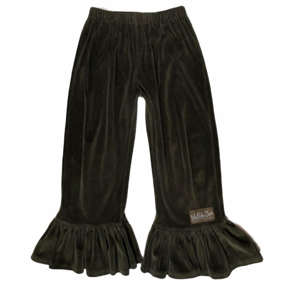 MATILDA Jane Velma Velour Ruffles Green Pants 4‎